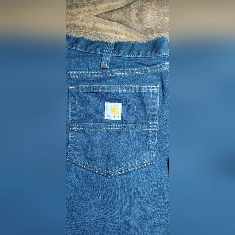 Carhartt Men's Dark Blue Straight Fit Jeans (40X30)